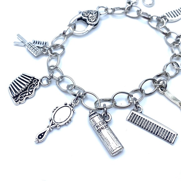 Hair Stylist Charm Bracelet “Love Is In The Hair” Hairdresser Salon Beau… - Picture 5 of 6